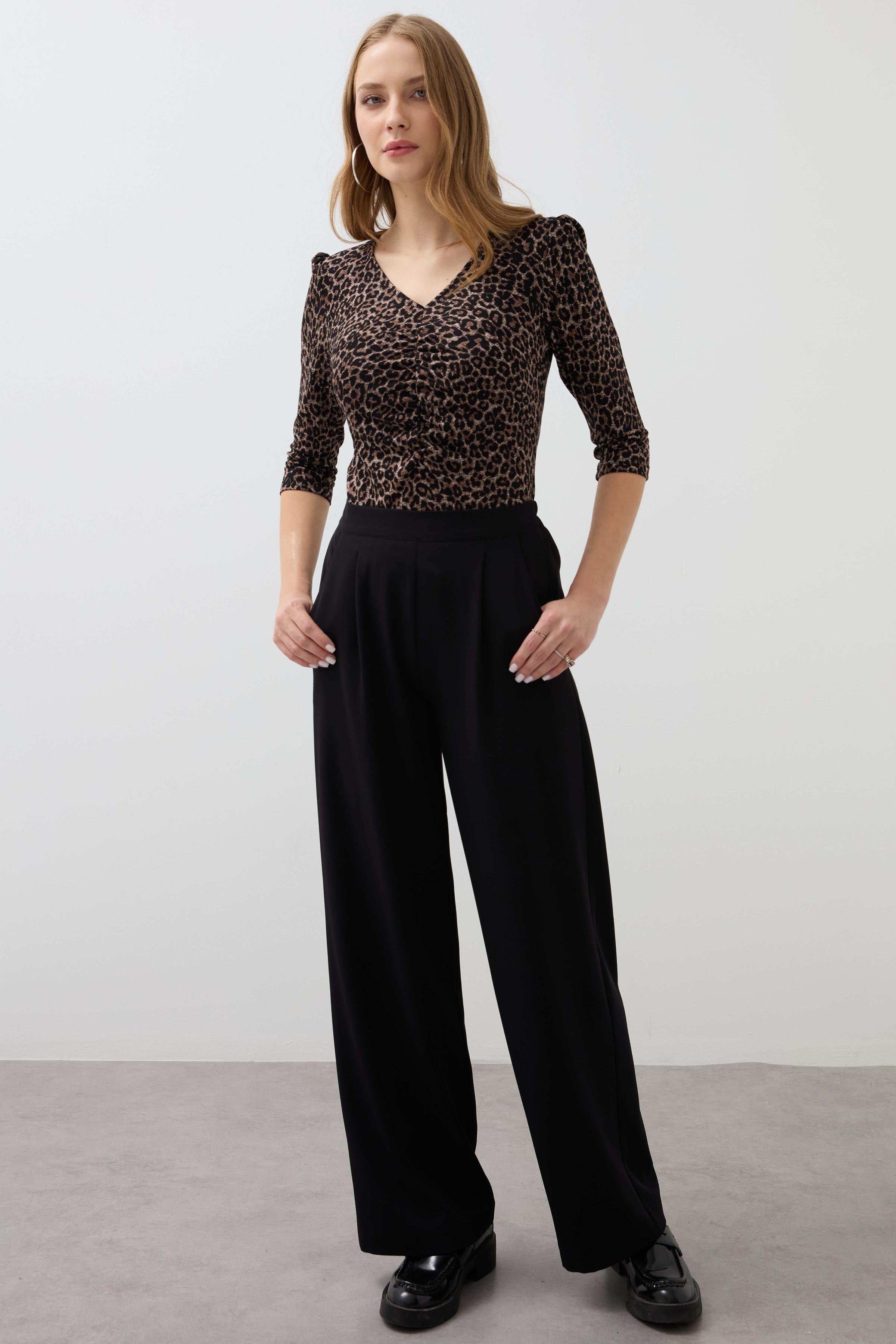 Leopard Print Blouse - Leopard