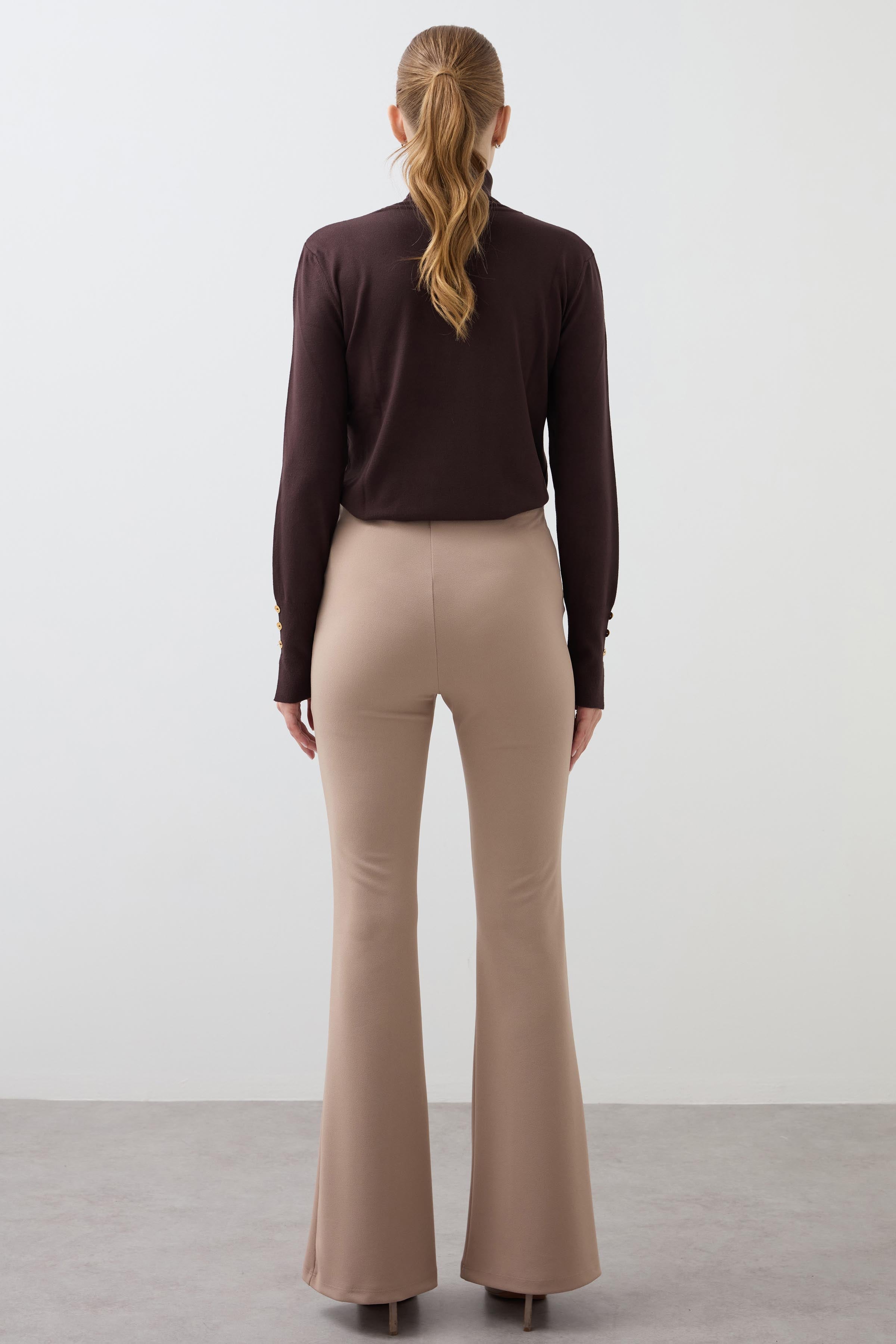 Bell-bottom Trousers - Stone