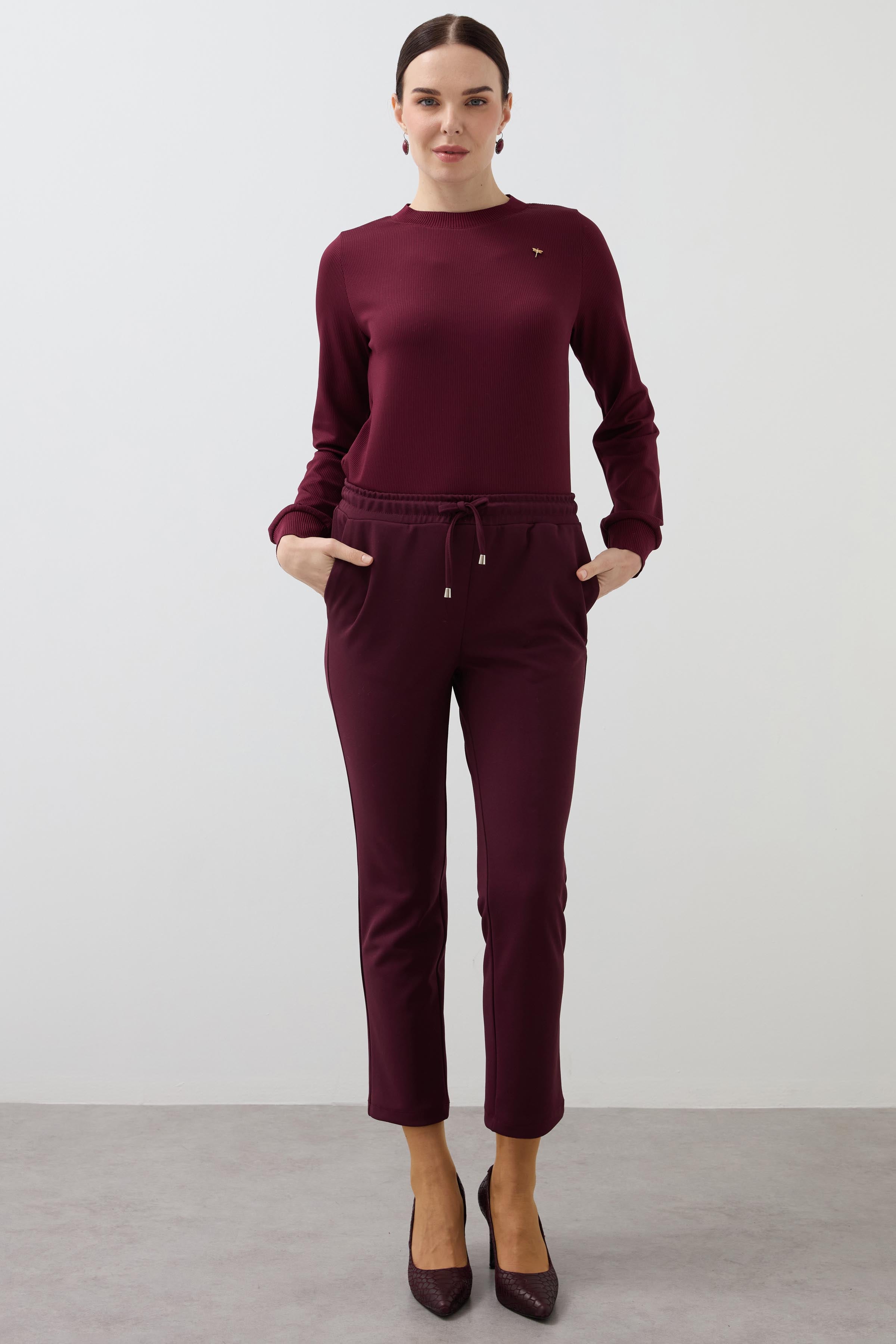 Carrot Pants - Burgundy