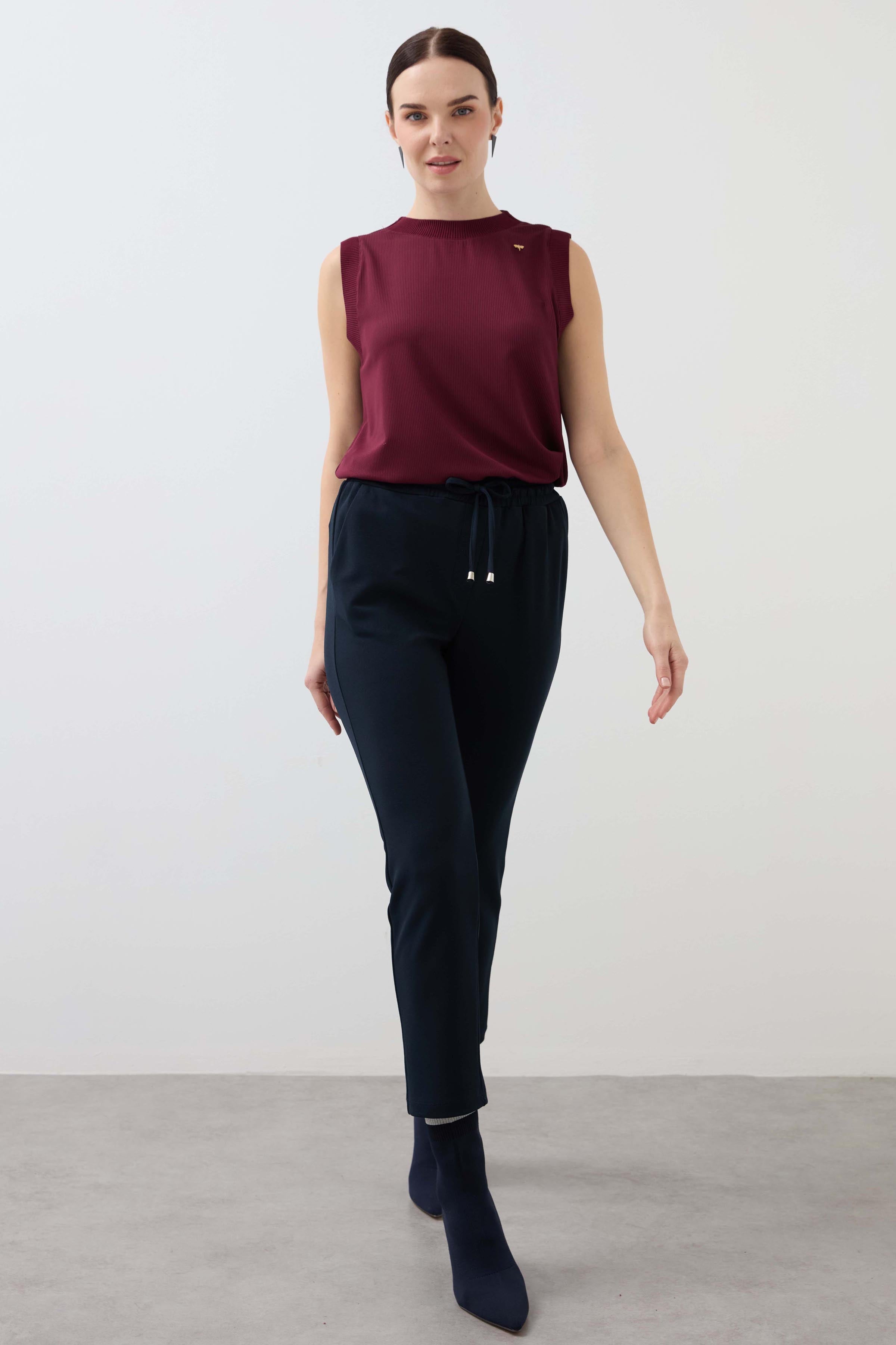 Carrot Pants - Navy Blue