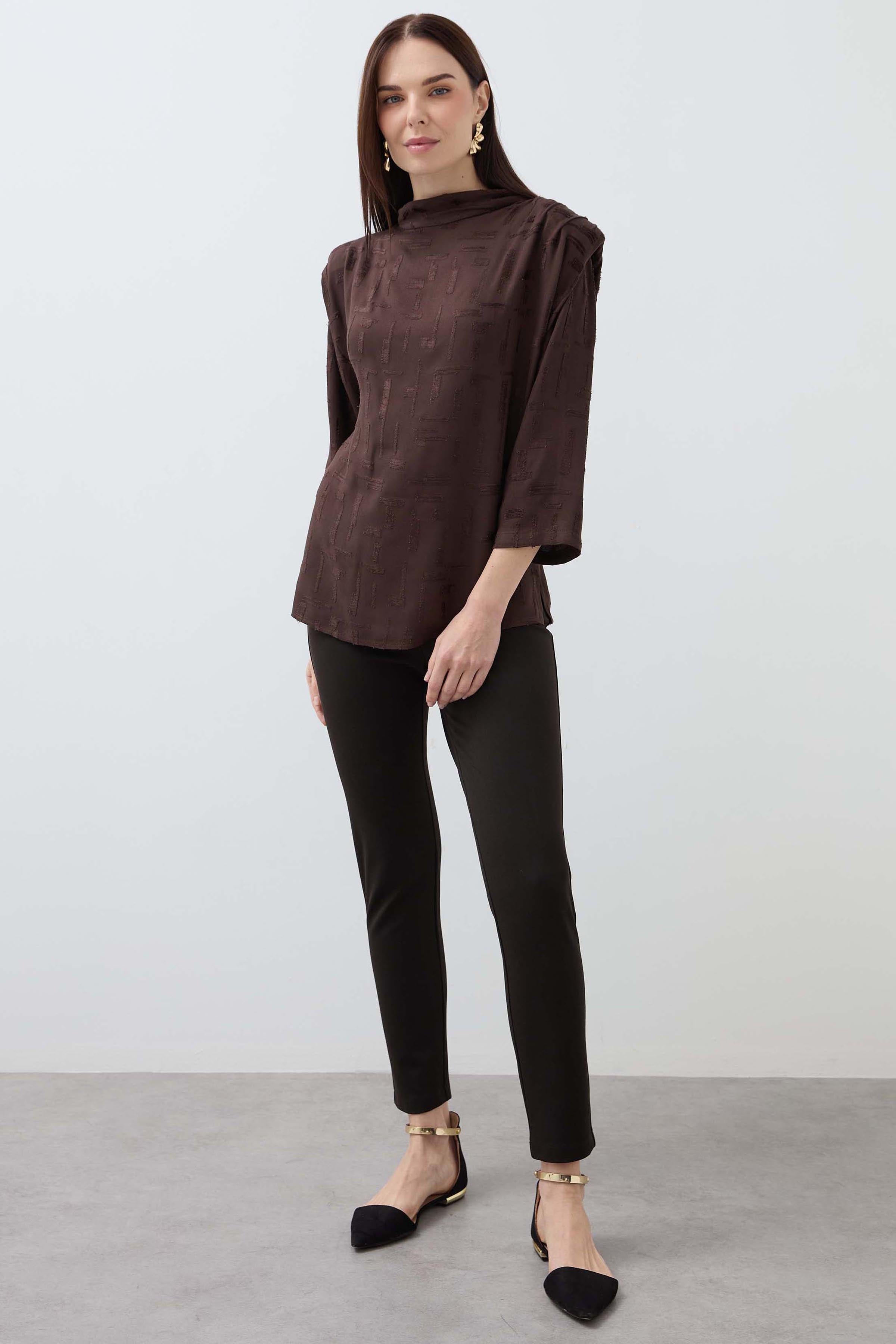 Five Pocket Cotton Skinny Leg Trousers - Black