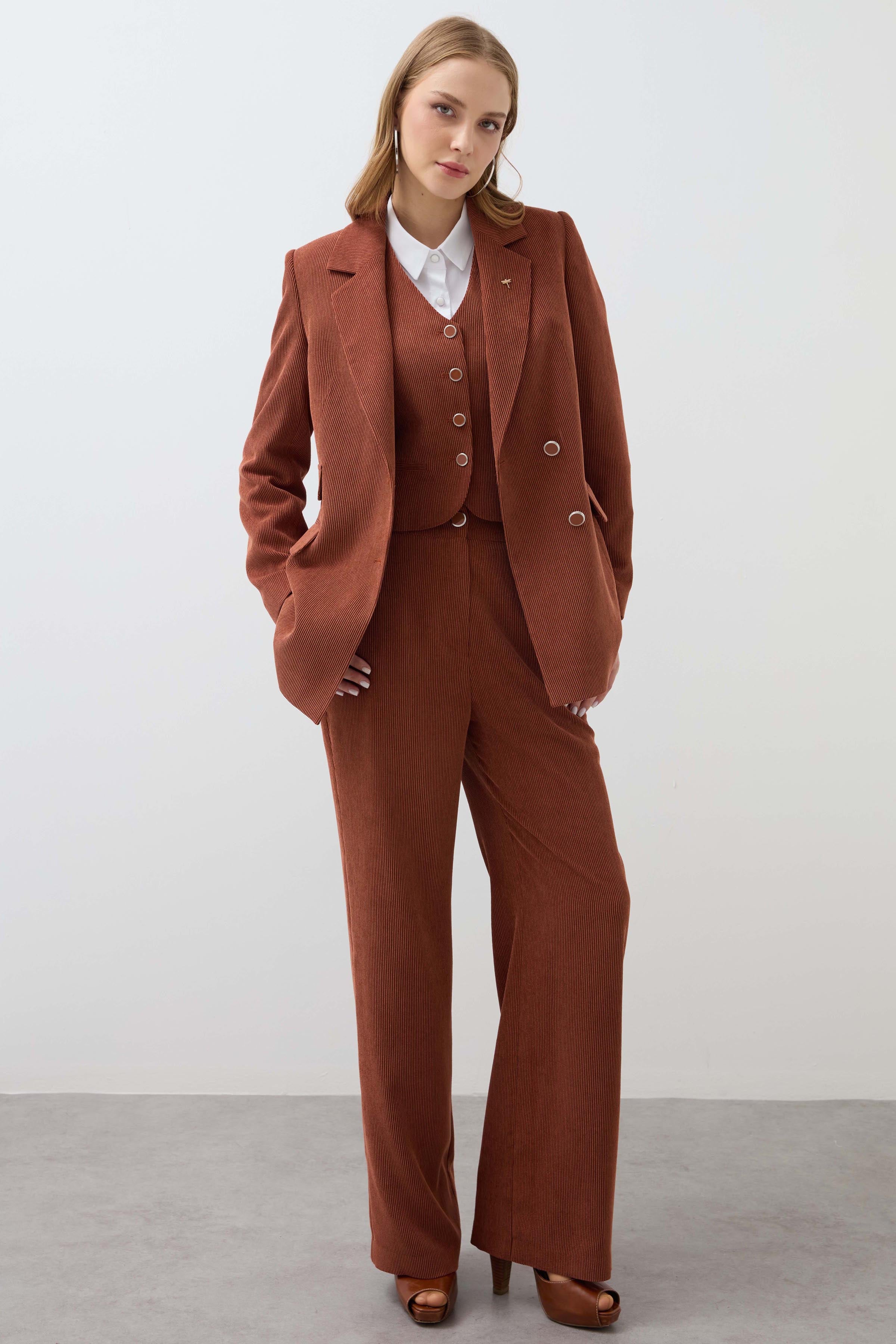 Velvet Trousers - Brick