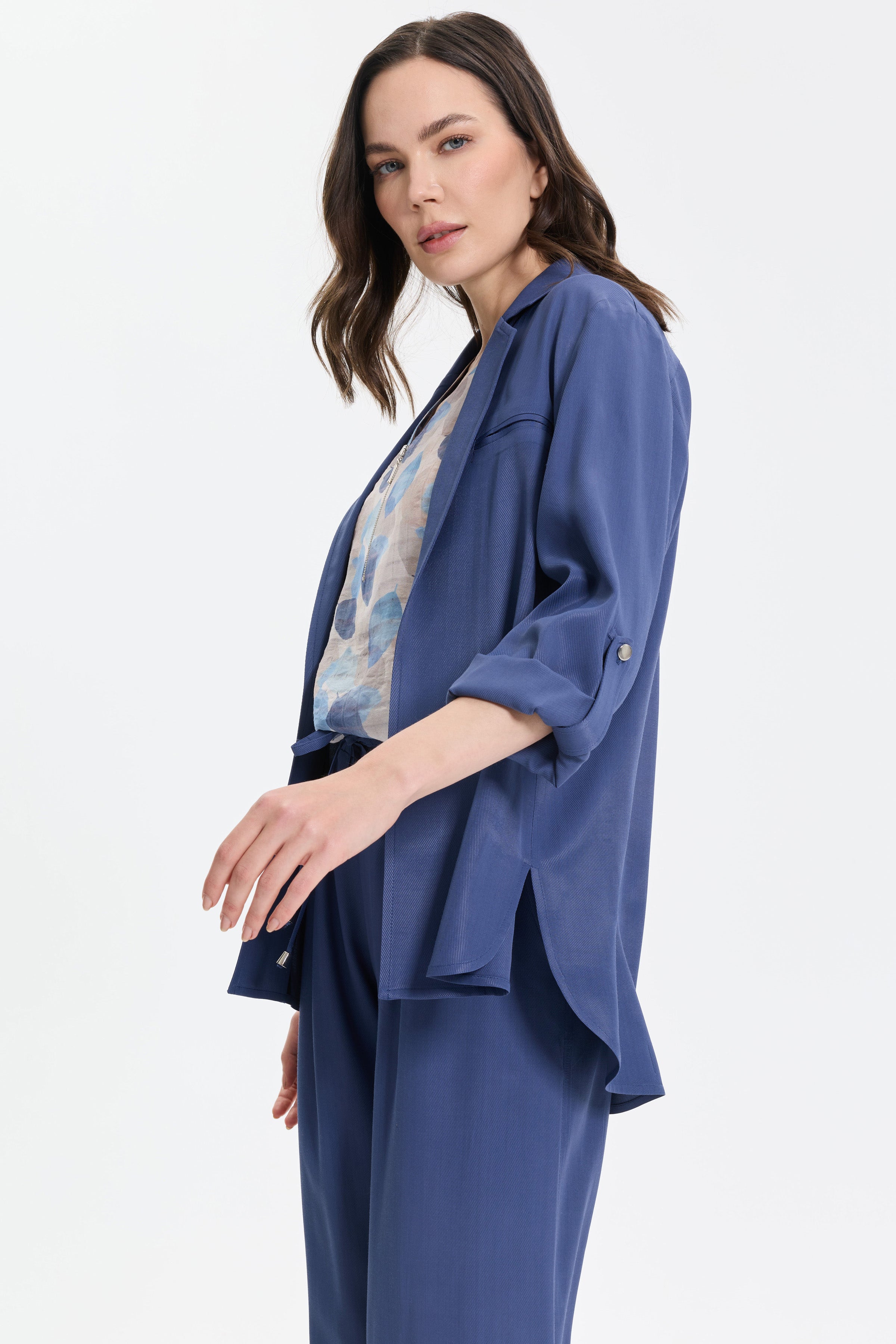 Rahat Kesim Blazer Ceket - İndigo